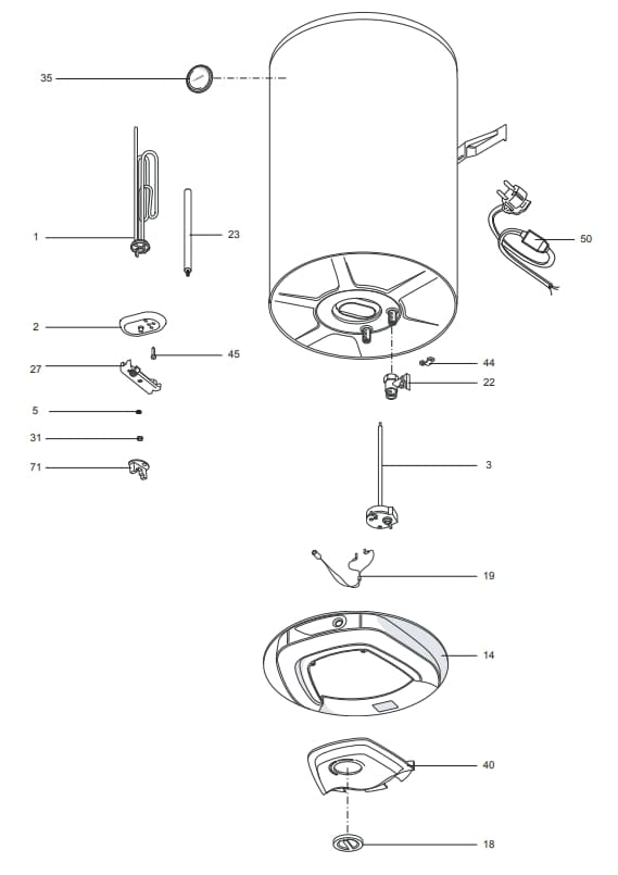 Запчасти Ariston ABS PLT 80 V SLIM купить в Рязани