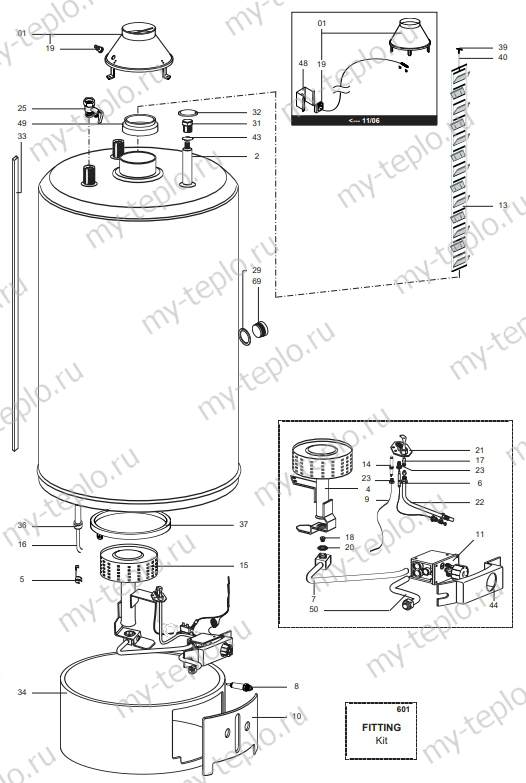 Запчасти Ariston SGA 200 R купить в Рязани