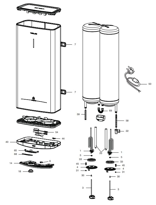 Запчасти Ariston ABS VELIS PRO R 30 купить в Рязани