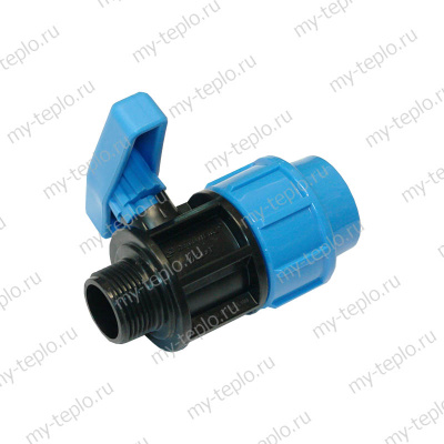 ПНД Кран шаровый 32х1" нар/р PN10 ДЖИЛЕКС (9366)