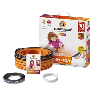 Греющий кабель Теплолюкс Tropix ТЛБЭ 5,0 м/100 Вт (до 0,7 кв. м.) (2206239)