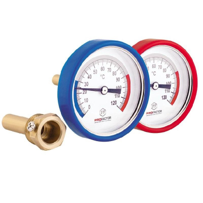Термометр d63 мм, аксиальный, с гильзой 43мм d8-14mm 0-120°C PROFactor (PF SG 868.43) Термометр d63 мм, аксиальный, с гильзой 43мм d8-14mm 0-120°C PROFactor (PF SG 868.43)