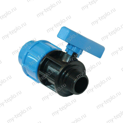 ПНД Кран шаровый 32х1" нар/р PN10 ДЖИЛЕКС (9366)